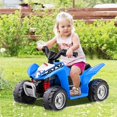thumbnail image 2 of OLAKIDS Kids Ride On ATV, 6V Electric Vehicle for Toddlers, 4 Wheeler Battery Powered Motorized Quad Toy Car for Boys Girls with LED Lights, Music, Horn (Blue), 2 of 8