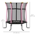thumbnail image 3 of Soozier 63" Kids Trampoline with Enclosure Net for Indoor, Pink, 3 of 10