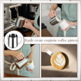 thumbnail image 2 of 4 Pcs Milk Frothing Pitcher Espresso Steaming Pitchers 12 Oz Stainless Steel Milk Frother Cup Milk Frother Steamer Cup, 2 of 7