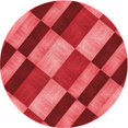 thumbnail image 1 of Ahgly Company Tapis d'Intérieur Ronds Transitionnels Rouges Lavables à la Machine, 5 Pieds Rond, 1 of 7