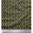 thumbnail image 1 of Soimoi Rayon Fabric Leaves Small Printed Craft Fabric by The Yard 42 Inch Wide, 1 of 3