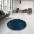 thumbnail image 4 of Ahgly Company Tapis d'Intérieur Lavable en Machine Carré Transitionnel Vert Sarcelle, 3 Pieds Carré, 4 of 7
