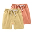 thumbnail image 1 of Plebaso Shorts Décontractés pour Garçons et Filles, Taille Élastique, Shorts à Enfiler pour Enfants, Shorts de Jogging Légers, Lot de 2, 1 of 6