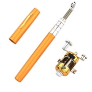 Pocket Size Fishing Rod 2024 Pen Style Pocket Fishing Rod Aluminum Alloy Mini Fishing Rod Pocket Telescoping Fishing Rod For Outdoor Fishing Halibut Rigs in The Dark Ice Tackle Kits Clam Combo Set