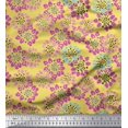 thumbnail image 1 of Soimoi Cotton Jersey Fabric Flower Artistic Print Sewing Fabric Yard 58 Inch Wide, 1 of 3