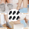 thumbnail image 4 of 6 Pieces Kids Stockings Socks with Nice Elasticity Comfortable Wearing Simple Style Good Craftsmanship Hose Keep Crawing black 12-14, 4 of 6