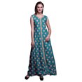 thumbnail image 1 of Bimba Floral Ladies Printed Front Slit Sleeveless Maxi Summer Long CasualDress-Medium, 1 of 5