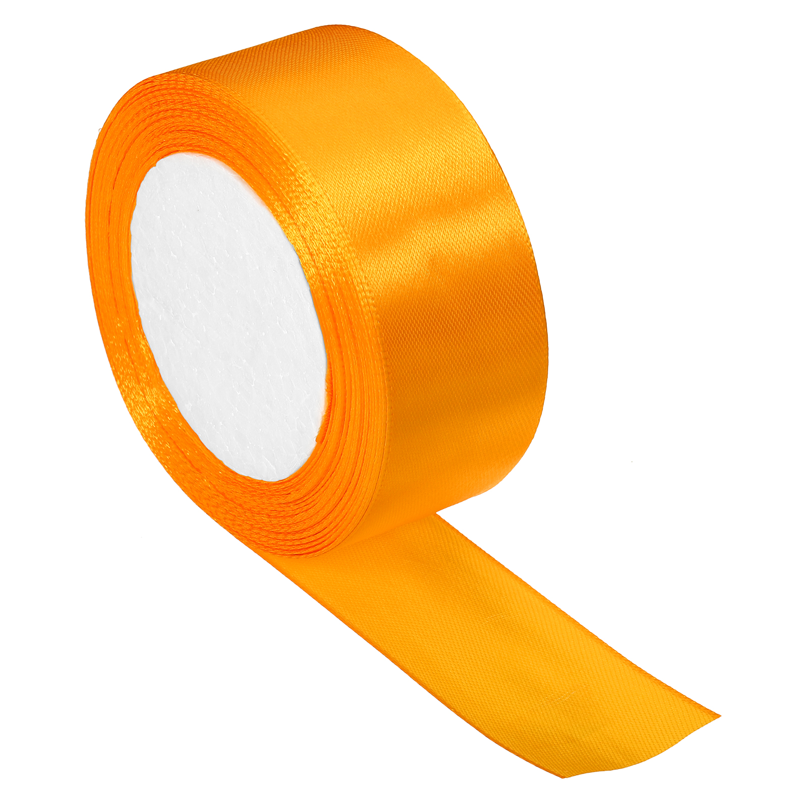 Unique Bargains 1.5" Wide 24 Yards Satin Ribbon Single Side Craft Roll Wrap Decoration Gold
