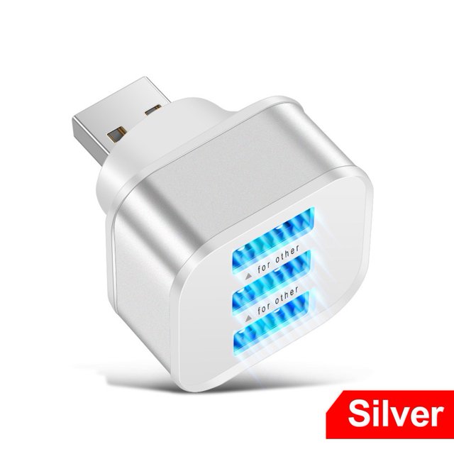 Adaptateur de Concentrateur à 3 Ports et Fentes USB USB 3-en-1 2.0 Multiples