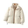 thumbnail image 1 of Redempat Winter Essential Comfortable And Warm Women S Puffer Jacket Easy To Clean Stylish And Fashionable off white XXL, 1 of 6