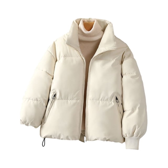 Redempat Winter Essential Comfortable And Warm Women S Puffer Jacket Easy To Clean Stylish And Fashionable off white XXL