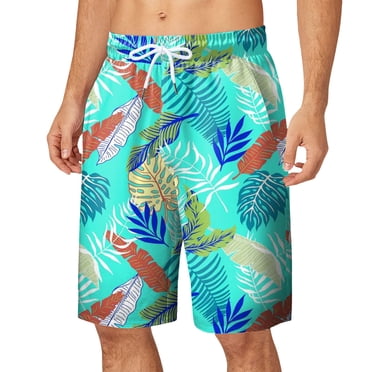 Ketyyh-chn99 Mens Shorts Athletic Beach Fashion Board Shorts Zipper Pockets Bathing Suit Bottoms Swim Shorts Trunks Light Blue,3XL