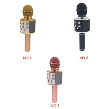 ziyahihome Music player mic Mobile phone mic LED light handheld microphone Home flash mic Wireless bluetooth speaker mic