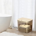 thumbnail image 4 of XYAIYT Versatile Plastic Laundry Basket with Lid and Ventilation Holes for Efficient Clothes Storage Suitable for Bathroom Use and Small Spaces Long Lasting Transparent Design 9.64x8.26x5.9in, 4 of 6