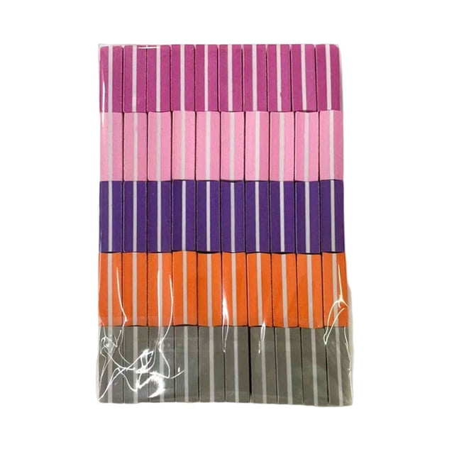 Becaristey 50 Pieces Mini Files Block Manicure Nail Art Polishing Buffer Tools Mixed color