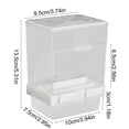 thumbnail image 3 of Bird Feeder for Cage, Adjustable Anti-Splash Transparent Double Mesh, Curved Sliding Tray and Removable Baffle, Small Birds, 3 of 6