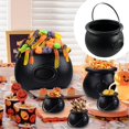thumbnail image 2 of kjfeif Package Halloween Large Cauldron, Wrap Halloween Cauldron Black Plastic Witch Cauldron Kettle Halloween Cauldron Candy Rack for Halloween and St. Day Parties, 2 of 9