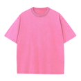 thumbnail image 3 of Vintage Washed Distressed Retro T-Shirt Oversized Short Sleeve Batik Cotton Tee - Unisex, 3 of 4