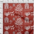thumbnail image 3 of oneOone Velvet Red Fabric Asian Floral Block Sewing Craft Project Fabric Prints by Yard 58 Inche Wide-9143, 3 of 4