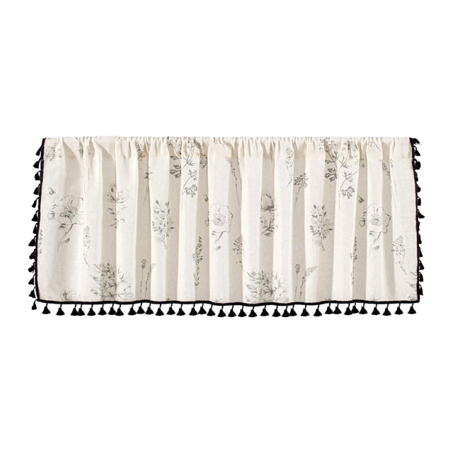 Valances for Windows Kitchen Curtains - Window Blackout Short Pole Pocket Curtain Panel, Suitable for Small Windows, Bathrooms, Basements Window Curtain Panels