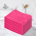 thumbnail image 1 of Fridja Super Soft Washcloths Towel Set 6 Pack, Solid Color Highly Absorbent Wash Cloth for Bathroom, Hotel, Spa and Kitchen, Multi-Purpose Hand Towels and Face Cloths 11.8'' x 27.5'', Pink, 1 of 4