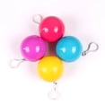 thumbnail image 1 of Disposable Rain Ponchos with Ball Storage Box Foldable Emergency Raincoats Rain Gear for Walking Hiking Camping, 4pcs, Random Color, 1 of 3