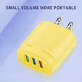 thumbnail image 2 of WIFKLSIIPG 3-port USB Charging Head Macaron Color Matching Charging Head Portable USB Charging Head, 2 of 4