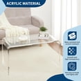 thumbnail image 4 of BeesClover u-Shaped Clear Acrylic Coffee Table - Modern Transparent Side Table for Living Room & Courtyard, 4 of 7