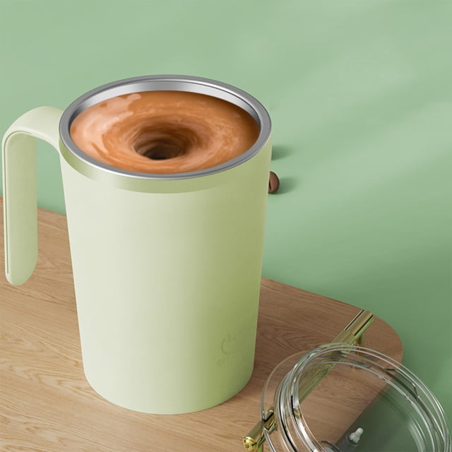 LSLJS Automatic Magnetic Stirring Coffee Mug, Rotating Home Office Travel Mixing Cup Electric Stainless Steel Self Mixing Coffee Cup, Electric Coffee Cup