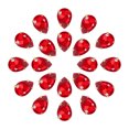 thumbnail image 1 of Unique Bargains 20Pack Teardrop Sew on Rhinestone - 18x13mm Glass Teardrop Crystal Rhinestones in Gold Prong Setting (Bright Red), 1 of 7