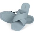 thumbnail image 1 of ROXONI Women Slippers Shower Pool Sandals Criss Cross Bathroom Quick Drying Slippers, 1 of 5