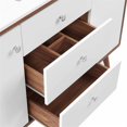 thumbnail image 4 of Pemberly Row Meuble-Lavabo de Salle de Bain Moderne en Bois à Lavabo Simple de 47 Pouces en Noyer/blanc, 4 of 9