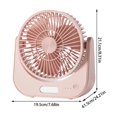 thumbnail image 2 of Boovnll Desk Fan, Adjustable High Speed USB Rechargeable Table Fan Lightweight Compact Quiet Small Fan for Home, Bedroom, Office, Travel, Camping, RVs, Summer Gift, Mini Fan - Fan, 2 of 5