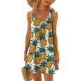 thumbnail image 1 of Ovzne Robes pour Femmes 2025 Robe Femme Col Rond Sans Manches Dégradé Teinture sur Nœuds Robe de Plage Robe de Vacances Liquidation, 1 of 6