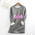 thumbnail image 1 of Meihcang Chandails en Molleton pour Femmes Grande Taille Graphique Arbre de Noël Col Rond Chandail d'Hiver Chaud Doublé Sherpa, 1 of 4