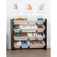 thumbnail image 3 of Humble Crew Tot Tutors Toy Storage Organizer with 12 Storage Bins, Espresso, 3 of 8
