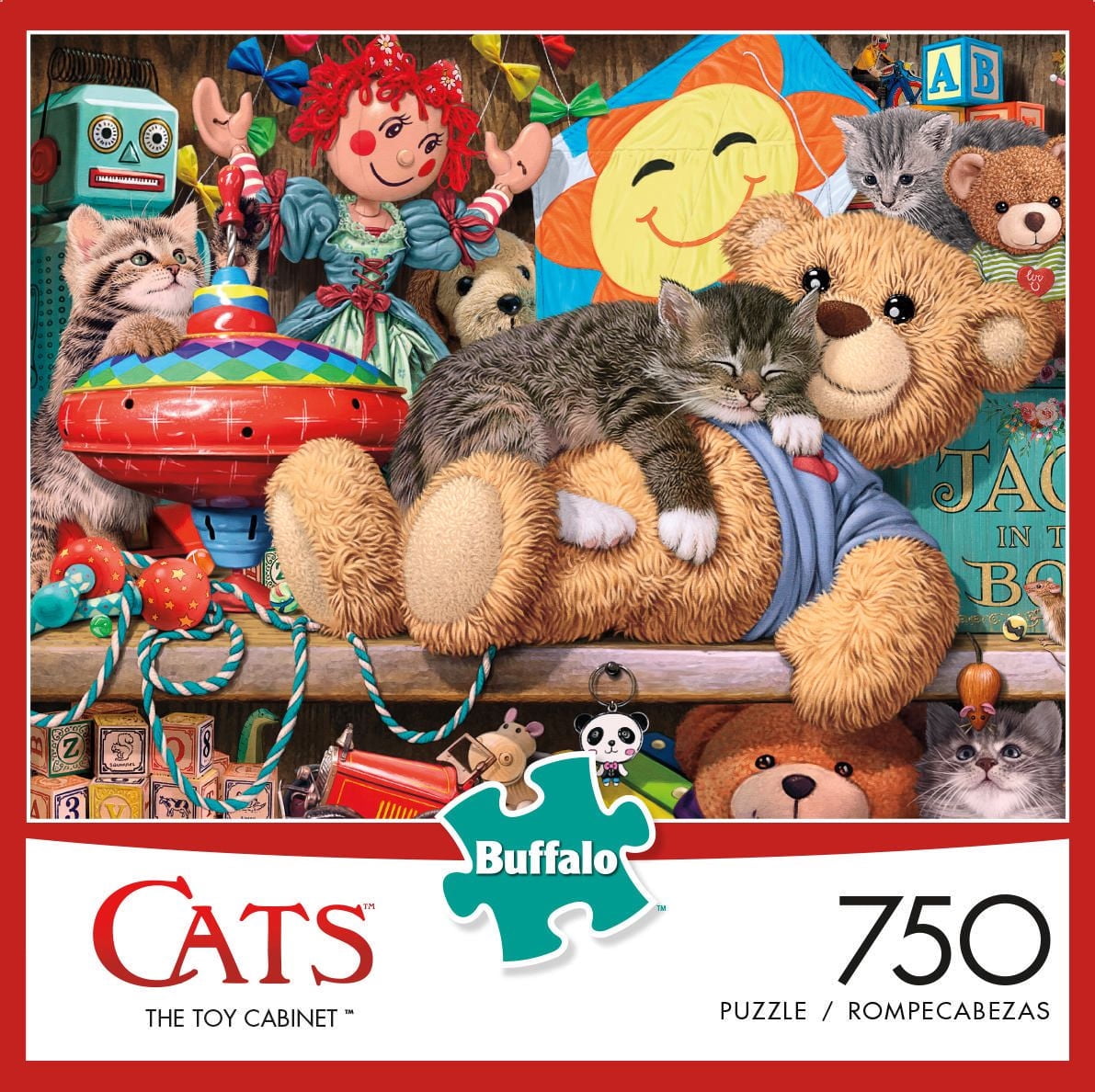 Buffalo Games - Le puzzle Cats Series - The Toy Cabinet - en 750 pièces