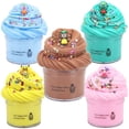 thumbnail image 1 of Ensemble de Slime au Beurre, 5 Argiles Parfumées et Extensibles, Jouets de Boue pour Fête, Cadeaux d'Anniversaire et de Pâques pour Enfants, 1 of 8