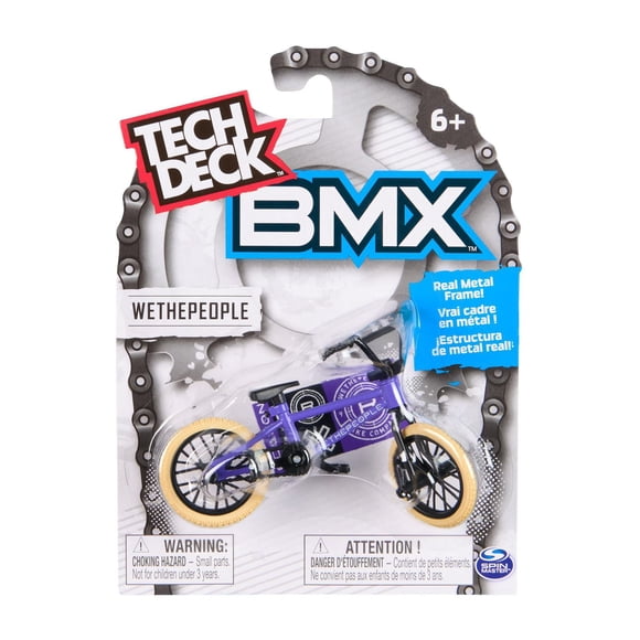 Tech Deck, BMX Finger Bike, WeThePeople Bikes, Collectible and Customizable Mini BMX Bicycle (Purple)
