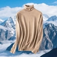 thumbnail image 1 of Ailaofu Chandail à Col Roulé pour Femmes Manches Longues Décontracté Automne Hiver chandail Tricoté, 1 of 6
