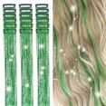 thumbnail image 1 of SUTENGDA 18 Pcs Guirlande de Cheveux à Clipser Extensions de Cheveux 19.6 Pouces Kit de Guirlande de Cheveux à Clipser Résistant à la Chaleur Scintillant Féerique Accessoires pour Cheveux pour Enfants Filles Femmes (Argent), 1 of 7