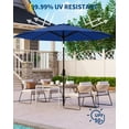 thumbnail image 2 of Gaderth 10FT Patio Umbrella With Solar Lights,Solar Led Patio Umbrella,Outdoor Market Umbrella,Table Umbrella With Tilt Crank,LED Lights,8 Ribs For Garden Pool Deck Backyard Beach,Without Base, 2 of 7