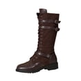 thumbnail image 2 of Styesk Bottes pour Femmes Bottes Mi-Mollet pour Femmes Talon Épais Bout Rond Bottines Bottes de Travail pour Femmes, 2 of 9