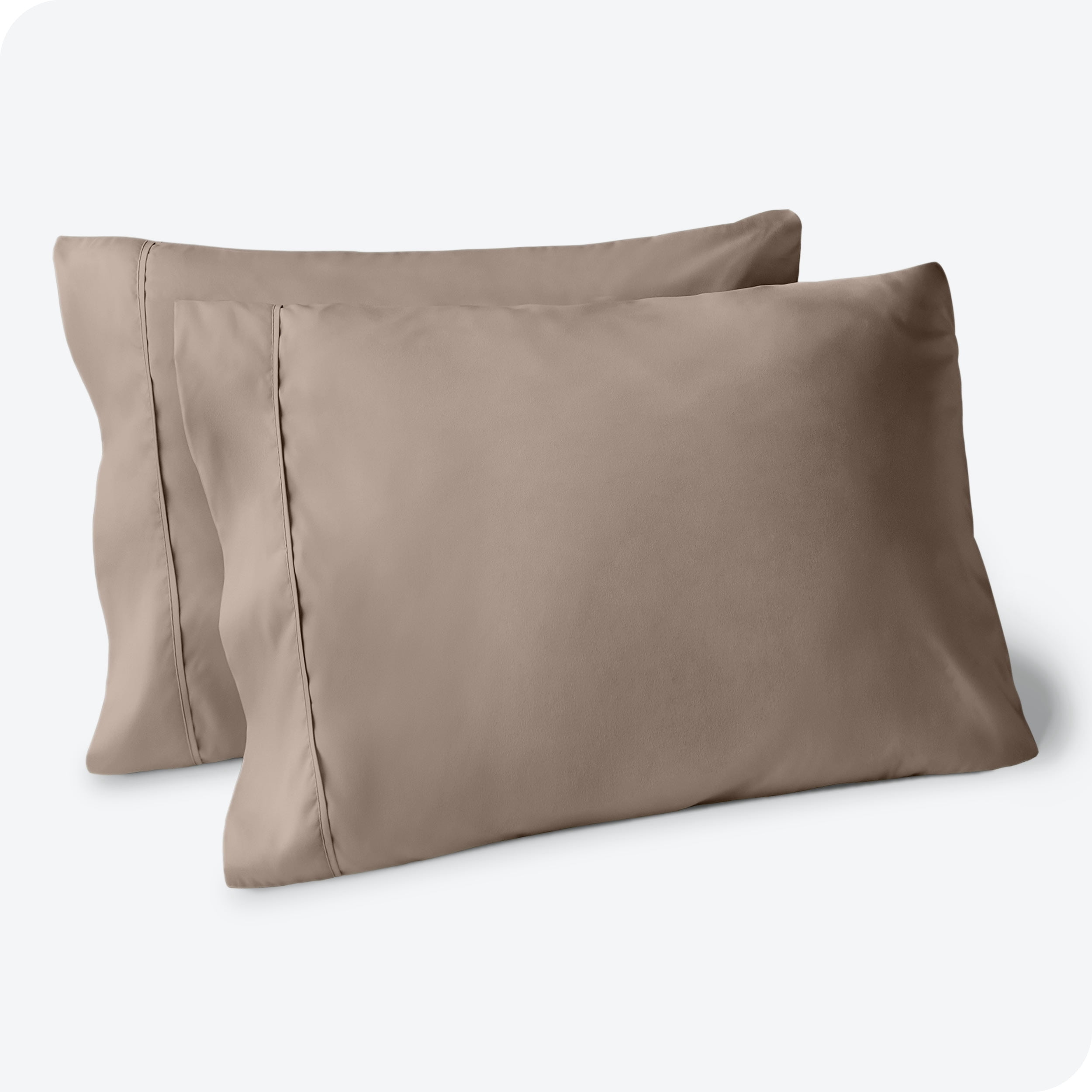 Bare Home Pillowcase Set - Premium 1800 Collection - Double Brushed - Ultra Soft - King Size, Taupe, 2 Count
