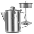 thumbnail image 1 of HBFAGFB 9-Cup Stainless Steel Camping Coffee Pot, Outdoor Percolator for Hiking, RV Travel, 1 of 3