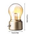 thumbnail image 2 of Ampoule Veilleuse Rétro à DEL - Lampe de Chevet Vintage Rechargeable par USB pour Bureau, Boîtier ABS+verre, 2 of 5