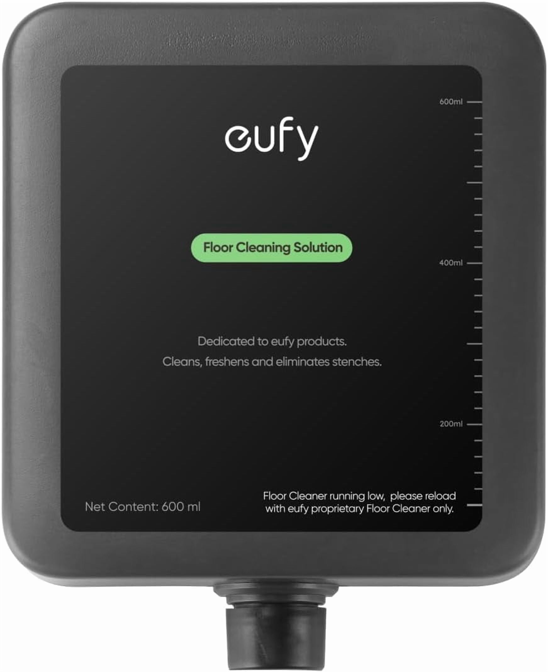 eufy Floor Cleaning Solution, Compatible with E25, Ready to Use, 600 ml, Floor Cleaning Solution, Safe, Black