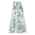 thumbnail image 2 of 2025 Robe en Jean d'Été Unie et Grande Taille pour Femmes en Lin Mi-Longue Fendue Plus Robe à Manches Longues Hanches Taille Mi-Haute, 2 of 5