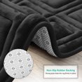 thumbnail image 4 of Clara Clark Bathroom Rugs, Velvet Memory Foam Bath Mat, Ultra Soft Non Slip and Absorbent - Waffled - Large - Black, 4 of 6