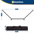 thumbnail image 4 of Support de Hamac Double - Cadre en Acier Robuste pour 2 Personnes, Capacité de 450 Lb, Tissu Résistant aux Intempéries avec Oreiller et Sac de Transport pour Patio, Cour Arrière, Camping (Lot de 1), 4 of 8